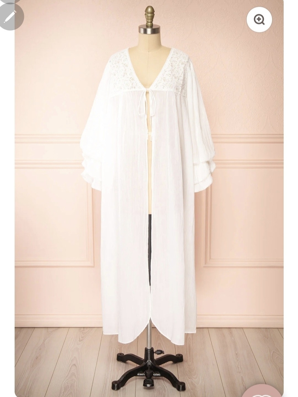 April Cornell Cindy Duster Robe Dressing Gown White